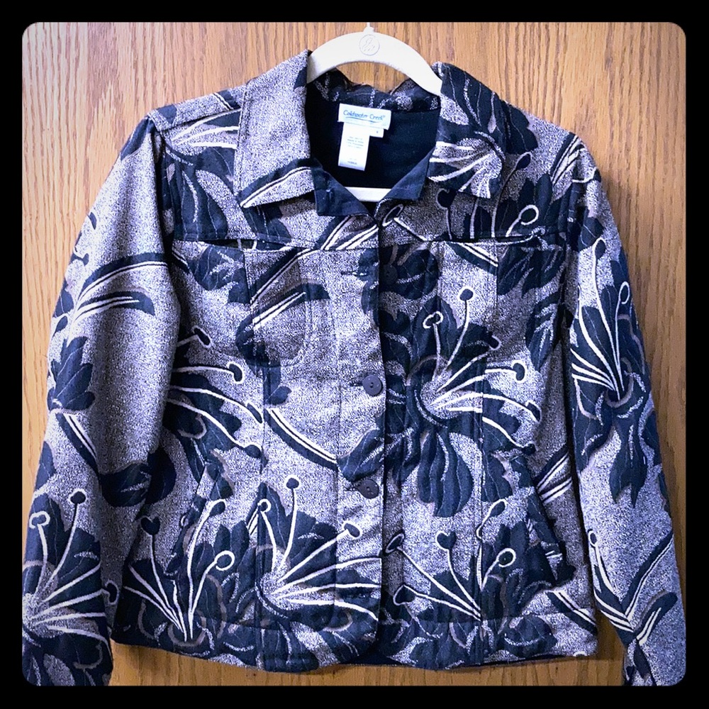 Coldwater Creek print jacket. Size M